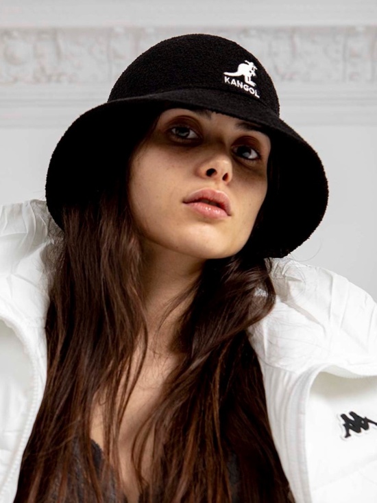 NEW Kangol Big Logo Casual Bucket Hat Black Small main image 5